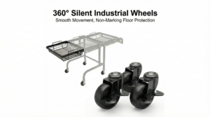 3 Tier Rolling Storage Cart 360° Silent Wheels