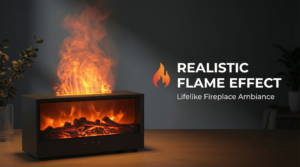 Aromatherapy Humidifier Realistic Flame Ambient Effect
