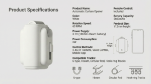 Electric Curtain Opener Product Specifications