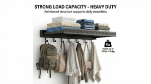 Foldable Wall Mounted Storage Rack High Load Capacity