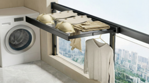 Foldable Wall Mounted Storage Rack Laundry Drying Rack Scene