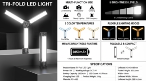 LED Foldable Fill Light Product Details