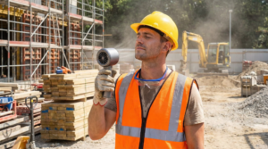 Long Lasting Battery Handheld Fan Outdoor Work Scene