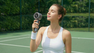Long Lasting Battery Handheld Fan Sports Fitness Scene