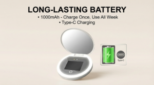 Sunscreen Test Makeup Mirror Long Lasting Battery Life