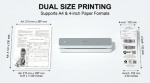 Thermal Printer A4 4 inch Paper Sizes Supported