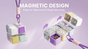 7 Day Portable Pill Organizer Magnetic Closure Design