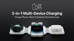 Foldable Magnetic Wireless Charger 3 in 1 Multi Device Charging