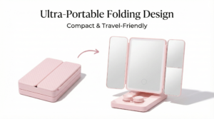 LED Foldable Makeup Mirror Foldable Compact Design