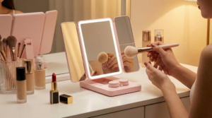 LED Foldable Makeup Mirror Makeup Application Scene