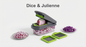 Multi Functional Vegetable Chopper Dicing Strip Cutting Modes