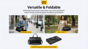 Multifunctional Travel Duffel Bag Foldable Compact Design