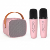 Portable Bluetooth Karaoke Speaker Set - Blush Pink Portable Bluetooth Karaoke Speaker Set