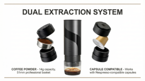 Portable Coffee Maker Dual Extraction System