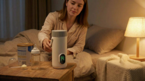 Portable Cordless Electric Water Cup Baby Formula Preparation Scene