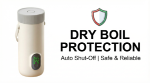 Portable Cordless Electric Water Cup Dry Boil Protection