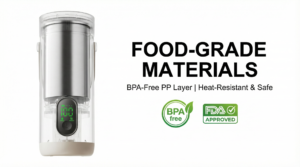 Portable Cordless Electric Water Cup Food Grade Safe Materials