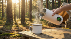 Portable Cordless Electric Water Cup Outdoor On the Go Scene