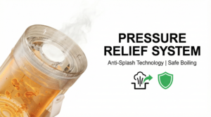 Portable Cordless Electric Water Cup Pressure Relief Anti Splash