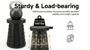 Portable Folding Stool Sturdy 440lbs Load Capacity