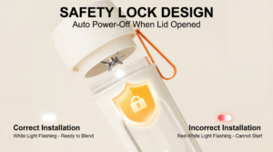 Portable Juicer Cup Safety Lock Design