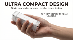 Portable Water Flosser Ultra Compact Pocket Sized Design