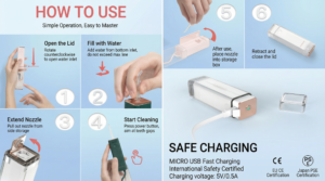 Portable Water Flosser Usage Instructions Guide