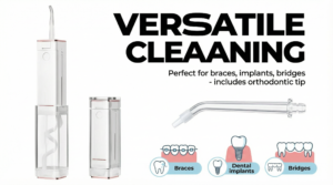 Portable Water Flosser Versatile Dental Cleaning Compatibility