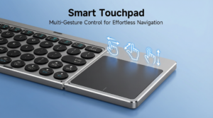 Tri Fold Wireless Touch Keyboard Smart Touch Control
