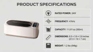 Ultrasonic Cleaner Product Specifications