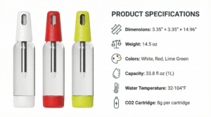 Sparkling Water Soda Maker Product Specifications